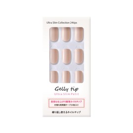 Jelly Tip Ultra Slim Petite 001 Sheer Pink (24 Tips / 12 Sizes)