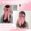 Hair Bow Clips, Pink Bow Hair, Large Bow Plain Hairpin,