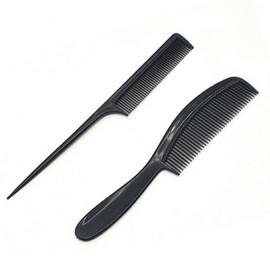 2-Piece Portable Fine-Tooth Cutting, Pick, and Tail Comb Set 2-piece Set 12ea