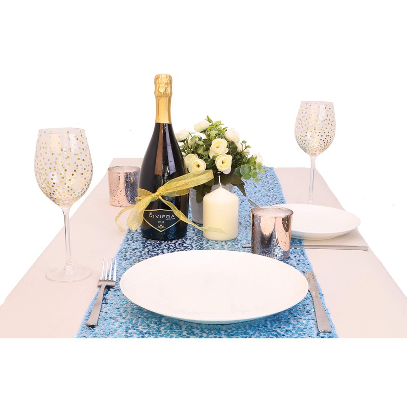 Christmas Concepts® Baby Blue Sequin Table Runner - 13" x