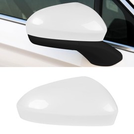 Adzfel Compatible with Ford Fusion Side Mirror Cover Cap 2013 2014 2015 2016 2017 2018 2019 2020, Passenger Side Mirror Caps Replacement W/O Light, Clip-on Replace for FS7Z-17682-B Pearl White- Right