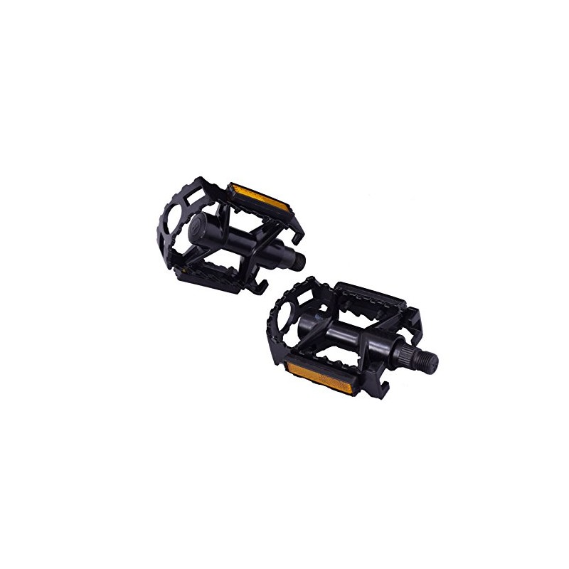 Ammaco ANODISED BLACK 9/16" MTB PEDALS ONE PIECE LIGHTWEIGHT ANODIZED