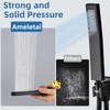 Ameletai Matte Black Handheld Shower Head Set, Square Shower Wand
