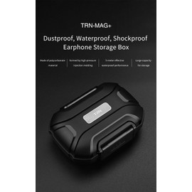 FEDAI MAG Resin Hard Storage Box Multifunction Protective Case for Earphone, Earbud, in-Ear Monitor Eartip(Transparent Black)