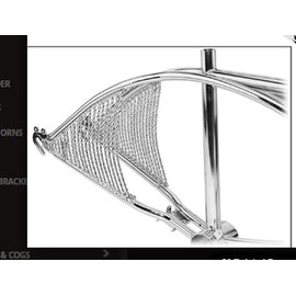 Lowrider Bike 20 Twisted Frame Bottom-Insert Chrome.