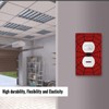 Duplex Receptacle Outlet Covers,Red Black Spider Web 1-Gang Single Duplex