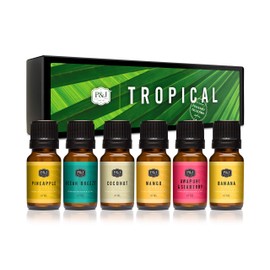 P&J Trading Fragrance Oil | Tropical Set of 6 - Scented Oil for Soap Making, Diffusers, Candle Making, Lotions, Haircare, Slime, and Home Fragrance