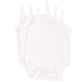 Traje de bambú para playera de Onesie en fibra de bambú natural – 3 unidades, Blanco, 12 meses