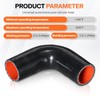 BEIJIULI 4" ID 90 Degree Silicone Elbow Coupler Hose with