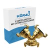 kör4u 3 Quick Coupling Brass Universal Y Splitter 3/8" to