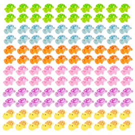 Sharelove 120Pcs Resin Mini Turtles, Mini Resin Animals Glow in the Dark Turtle, Miniature Re-sin Animal Sculpture Fairytale for Garden Micro Landscape Ocean Animal Theme Party Decoration (120pcs)