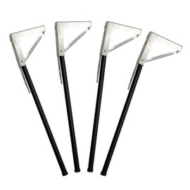 WADDELL 29" Folding Game Table Legs (Set of 4, Black) | Includes Mounting Screws & Floor Protectors | 16G 1" Tubular Steel Collapsible Replacement Legs for DIY Card, Picnic, Serving, Snack Table