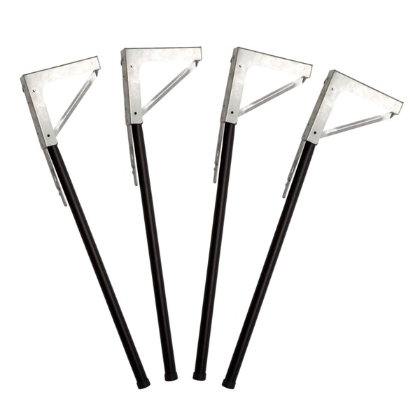 WADDELL 29" Folding Game Table Legs (Set of 4, Black)