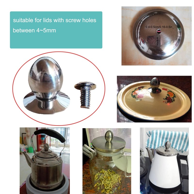 NentMent 2 Pack Glass Teapot Replacement Knob Stovetop Tea Kettle