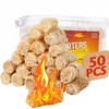 Fire Starter Rolls, 50 Pack Natural Fire Starters for Campfires,
