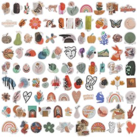 KATIMI Pack of 190 Vintage Sticker Set, Aesthetic Stickers, Scrapbook Stickers, Waterproof Vinyl Stickers, Vintage Stickers for Helmet, Laptop, Suitcase, Guitar, Diary and DIY Projects