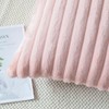 Sungeek Set of 2 Blush Pink Faux Rabbit Fur Cushion