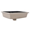 Undermount Bathroom Sink Rectangle, BoomHoze 20"x15" Black Vessel Sink Porcelain