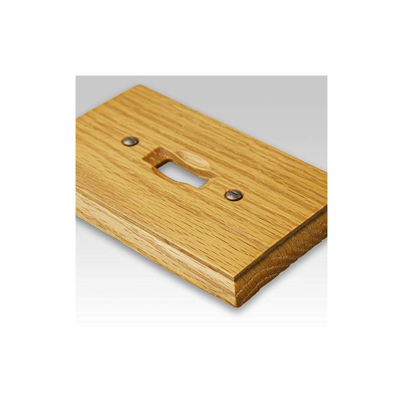 Amerelle 4025R Amerelle Traditional Single Rocker Wood Wallplate in Light