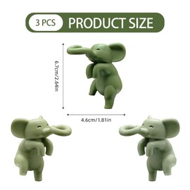 IVTLIF VVV Plant Propagation Buddy & Elephant Shaped Plant Support Structures (3-Pack) C Durable TPR, Waterproof Design for Indoor Plants & Propagating Cuttings, Gift for Plant Lovers/Gardeners, 3 Colors