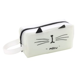 Operitacx Eco-Friendly Jelly Gel Pen Bag Cat Design Large Capacity Boys and Girls Stationery Bag for Girls