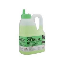 Tajima Micro Chalk - Fluorescent Green 6 lbs (2.7kg) Ultra-Fine Snap-Line Chalk with Durable Bottle & Easy-Fill Nozzle - PLC2-FG2700