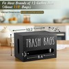 DRASTAR Trash Bag Dispenser, Large Wooden Trash Bag Holder Wall