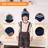 Moon Kitty Winter Hat for Toddler Boy with Ear Flaps