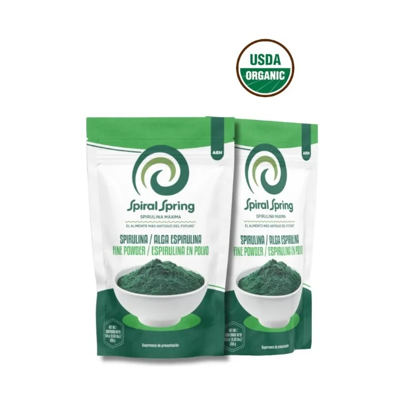 Spirulina Orgánica 2 Bolsas De 500 Bolitas C""""u Espirulina
