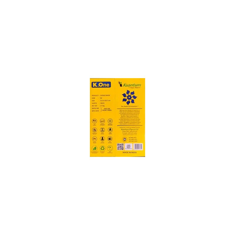 K.One A4 Size Premium Copier Paper 80GSM - 1 Ream