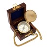 NKlaus 5 cm Compass with Chain Made of Brass Wooden