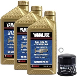 OEM Yamaha 2007-2015 Grizzly 700 Oil Change Kit (Full Synthetic) Filter, Oil, & Gasket
