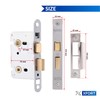 XFORT® Polished Chrome Bathroom Lock 75mm for Internal Wooden Doors,