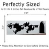 FnkBiz Jaq and Gus Wall Decal Mouse Hole Baseboard Sticker