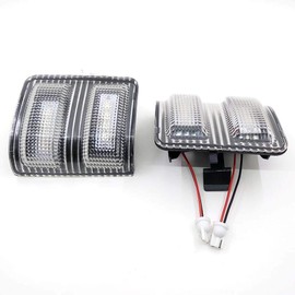Xinctai 2PCS LED Side Mirror Marker Light Turn Signal Lamp for 2008 to 2016 Ford F250 F350 F450 F550 Super Duty Pickup Truck, Smoke Lens/Clear Lens (Clear Lens-White Light)