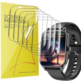Compatible with Mingwear Smartwatch Screen Protector, Lamshaw Full Coverage TPU Clear Film Compatible with Mingwear L38 Smartwatch-1.95 inches (TPU-6 Pack)