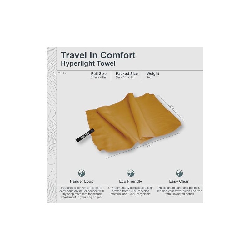 Cocoon Microfibre Towel Hyperlight, L, Sunrise