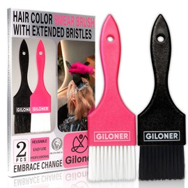 Hair Color Brush Set - 2 Pack Professional Applicator Brush for Balayage Highlighting & Root Touch Up, widened bristle area, a stiff-bristled brush fo