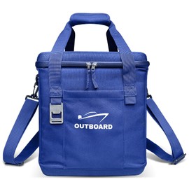 Outboard 6-Layer Insulated Large Soft Shell Cooler, 15L Leakproof Ice Chest, Portable Waterproof Bag Fits 24 Cans, Tall Bottles, Lightweight Lunch Box for Camping, Travel, Beach, Fishing, Work