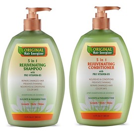 Hair Growth Shampoo & Conditioner - 2 in 1 Set, 13 fl oz each - DHT Blocker + PH Balancer Duo, Pro Vitamin-B5 Sulfate-Free - Stop Loss & Thinning at Root - Best Regrow Treatment for Male & Female