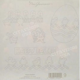 MRS. GROSSMAN'S HAPPY EASTER STICKERS EGGS CHICKS EASTER BASKET BORDER, RETIRED.