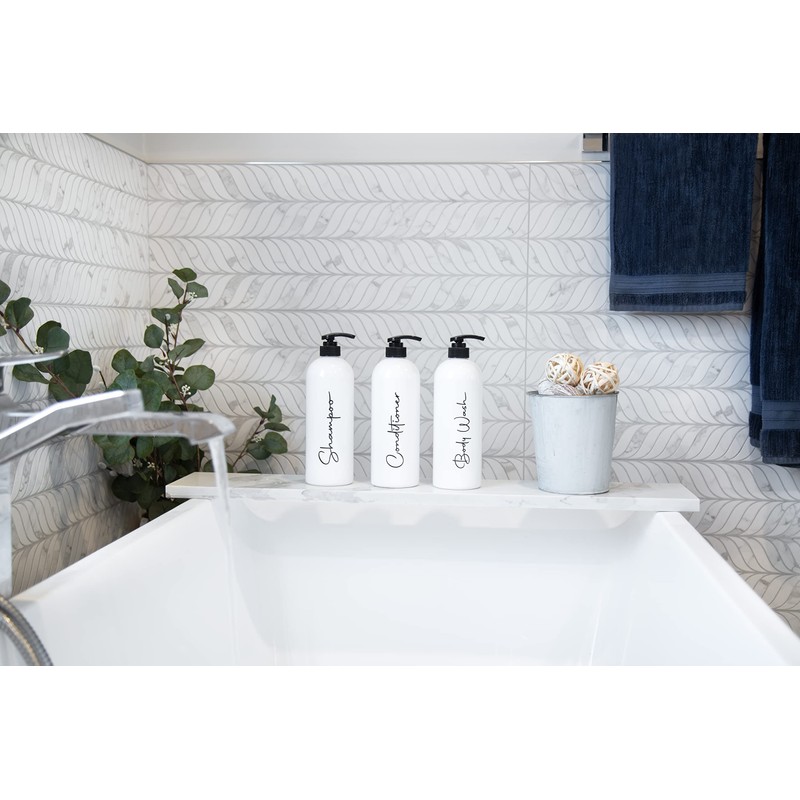 Alora 16oz Refillable Shampoo and Conditioner Dispenser Bottles - Set