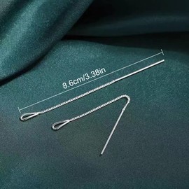 2 Pairs of Women's Long Chain Earrings Tassel Chain Earrings Women's Earrings Women's Jewellery Stud Earrings