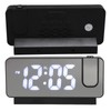 Projection Alarm Clock USB Rechargeable White Light Snooze Function Adjustable