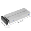 1pc 20mm Bore 100mm Stroke Double rod Double acting Aluminum