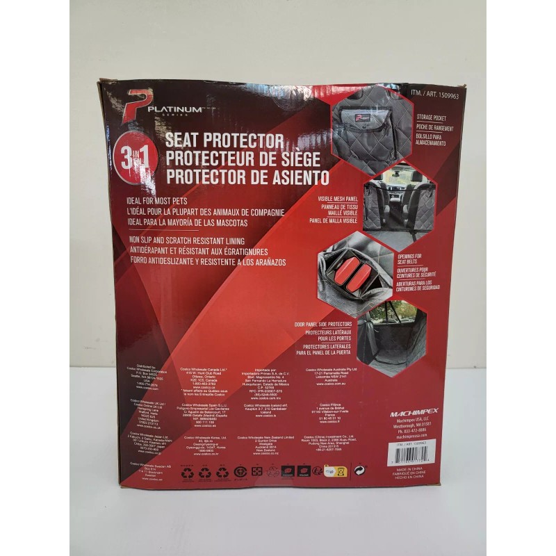 Machimpex Platinum-3 in 1 Back Seat Protector - Non Slip