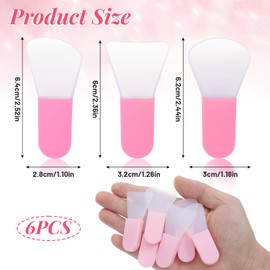 Face Mask Applicator Brushes, 6PCS Soft Silicone Face Mask Brush, Mini Clay Applicator, Portable Makeup Spatula, Beauty Tools Set for Cosmetic Mask, Mud, Clay Mask, Body Lotion, Eye Mask