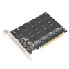 M.2 NVMe SSD to PCIE X16 Adapter Card, 4 Port