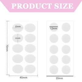 VONJUMA Pack of 200 Earrings, Masking Sports Ear Lobe Support Patches, Plasters for Earrings, Sports Ear Plasters for Earrings, Transparent PE Ear Tips for Men, Women, Children