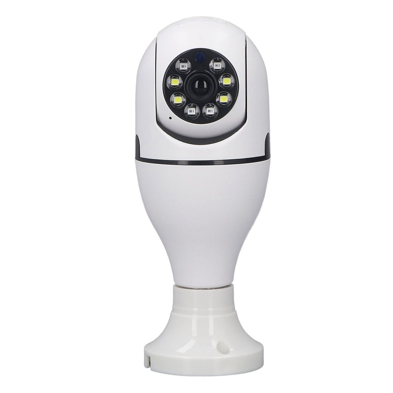 Wireless Light Bulb Camera 360 Degree Auto Tracking Recording 2